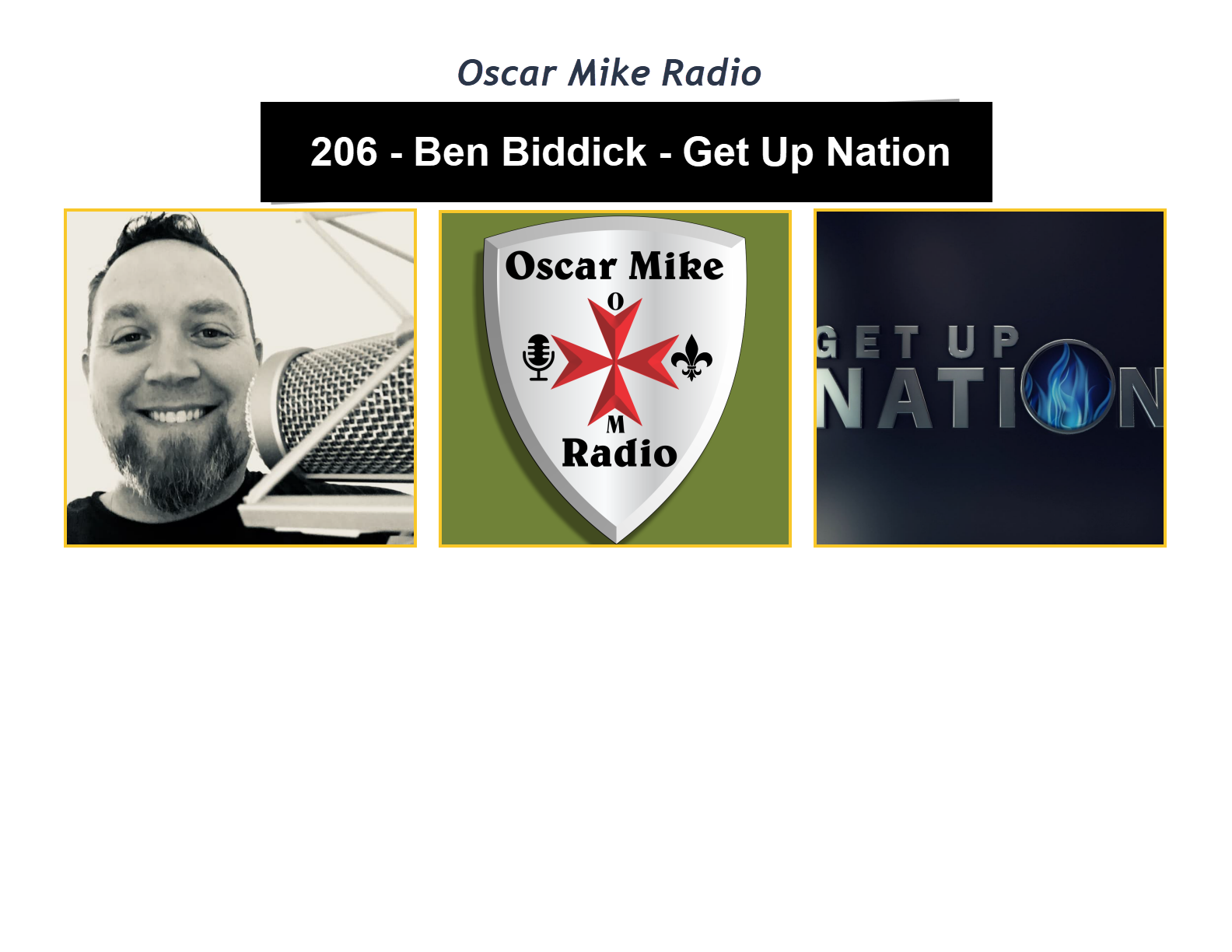 206 Ben Biddick Get Up Nation Oscar Mike Radio